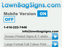 Tablet Screenshot of lawnbagsigns.com